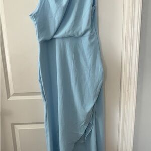 Elegant Blue Sleeveless Dress